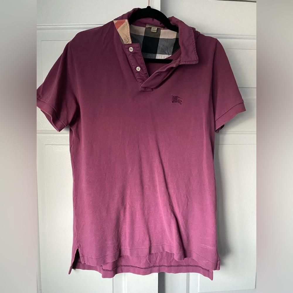 Purple Burberry Brit men’s Polo Shirt size medium